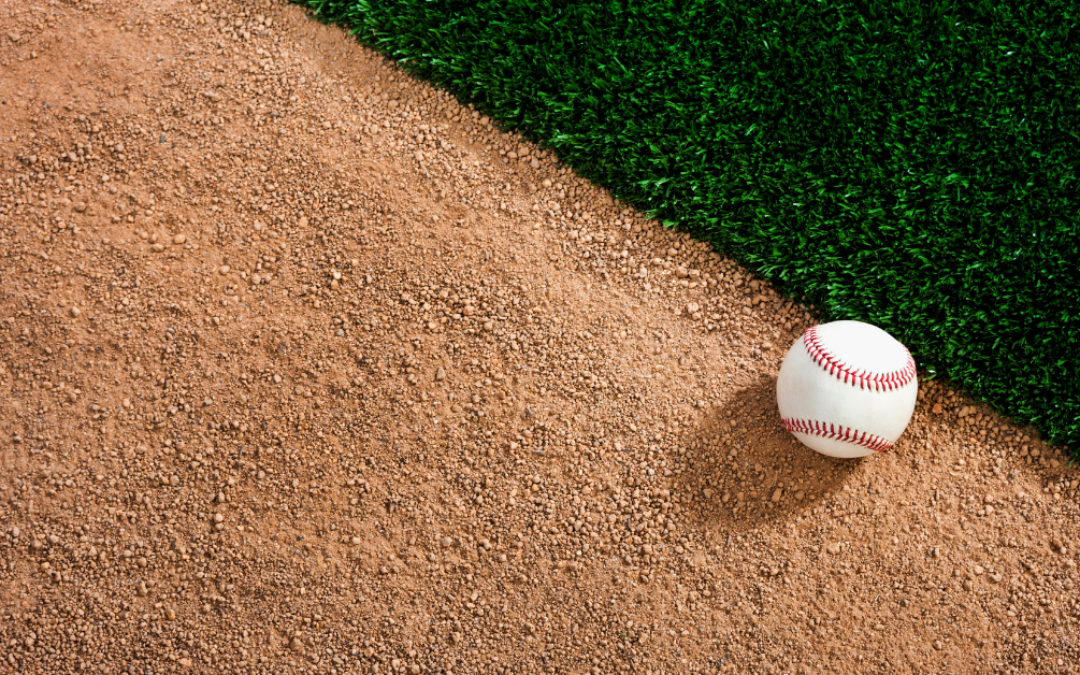 Baseball on field