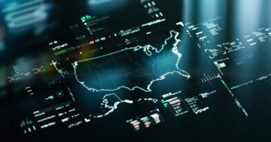 Digital Map Of USA With Data Charts